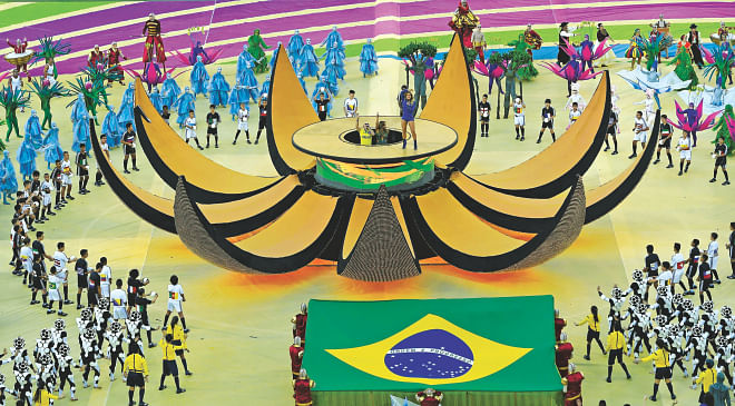 The FIFA World Cup 2014 got off through a colourful opening ceremony at the Arena Corinthians in Sao Paulo on Thursday.  PHOTO: AFP