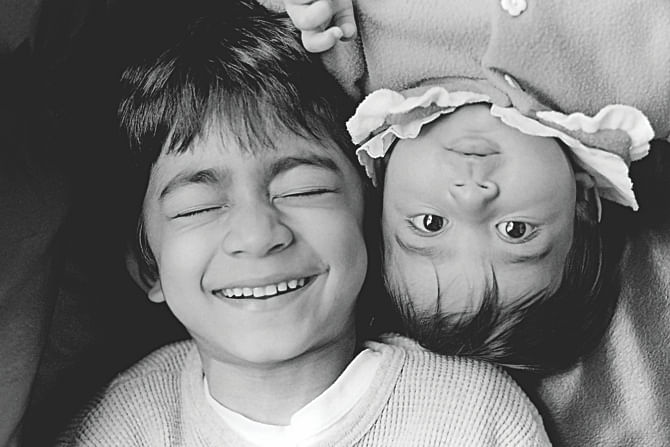 The author's children, about 16 years ago. Photo:  Ihtisham Kabir