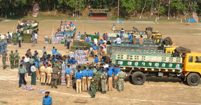 Chittagong arms haul, Chittagong 10 trucks arms haul