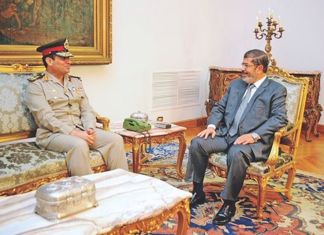 On July 3, the Egyptian army chief General Abdul Fatah al-Sisi removed the country's then-incumbent President Mohamed Morsi from power and suspended the Egyptian constitution.