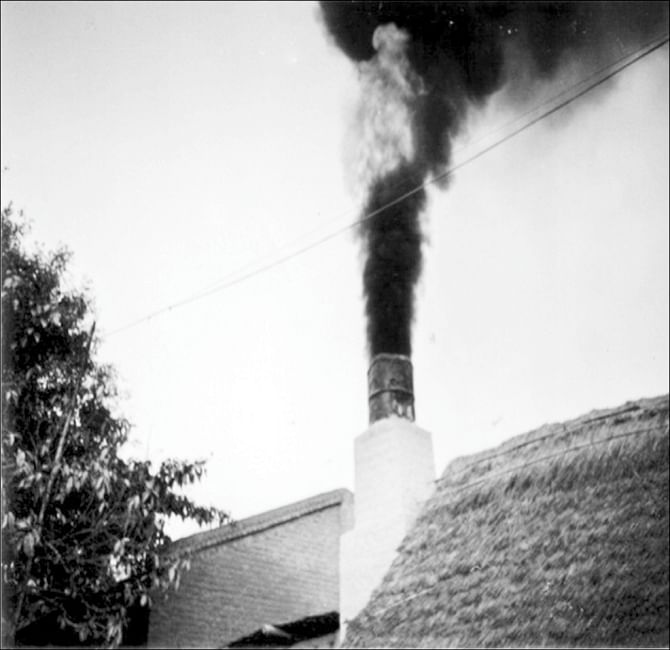 Photo: Hazardous After chimney burning in Traditional Rice Parboiling System 