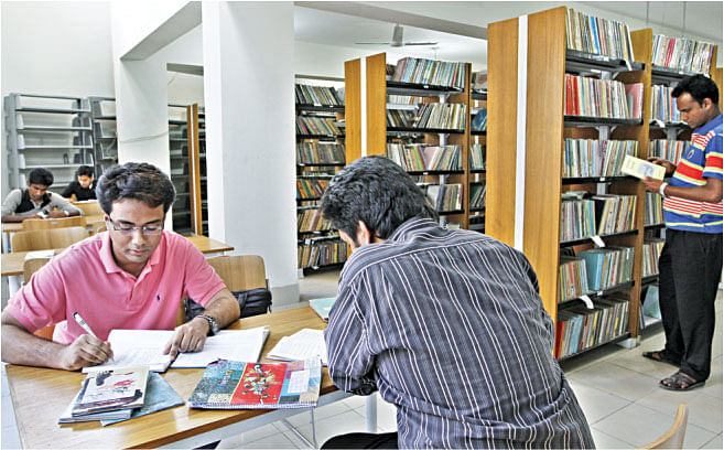 Members or non members, anybody can read the library books. Photos: Prabir Das