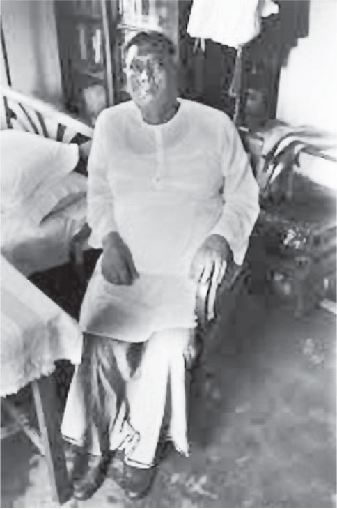 Fazlul Huq at his home on Eid Day, 1954.