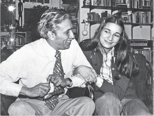 Fazlur Rahman Khan and his daughter Yasmin in 1970s.