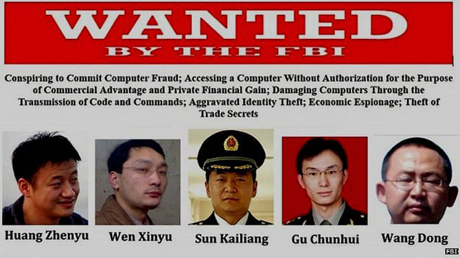 FBI wanted poster. 19 May 2014 The FBI issued a "Wanted" poster for the five army officers. This photo is taken from BBC.