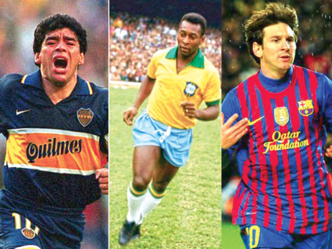 Legends like Maradona, Pele and now Messi  turned  football into a passion of common  Bangladeshis. Photo: Courtesy