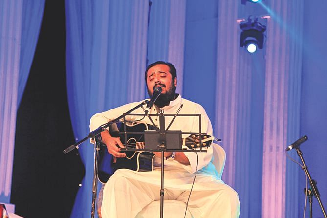 Gaurob performs at the festival. Photo: Ridwan Adid Rupon