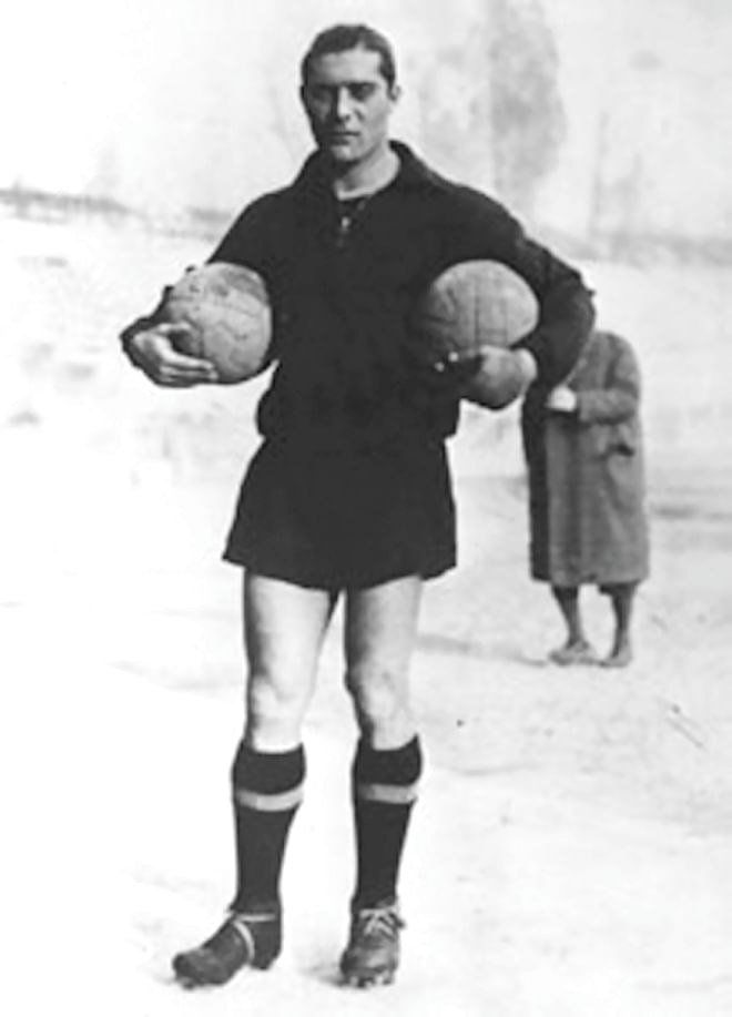 Giuseppe Meazza scored 216 goals in Serie A and netted 33 times for Italy. Photo: Daily Star Archive