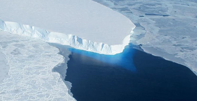 The Thwaites Glacier in Antarctica. Photo: AP