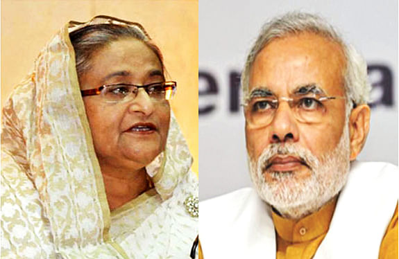 Sheikh Hasina and Narendra Modi