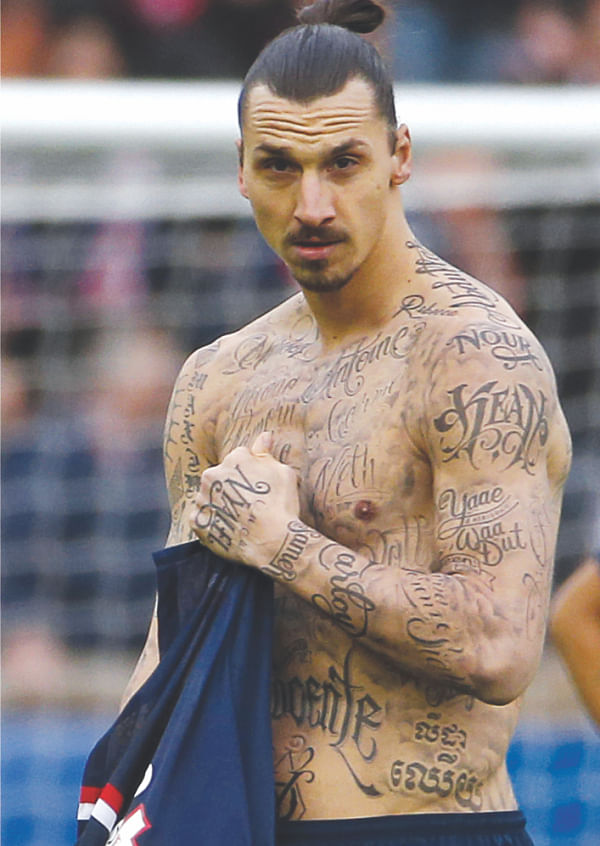 PSG striker Zlatan Ibrahimovic reveals new tattoos for charity | KickOff