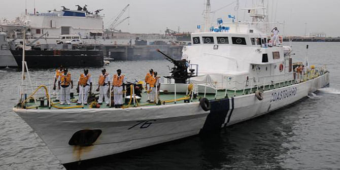 A file picture of Indian Coast Guard ship Gangadevi at Chennai Port Trust. Photo : The Hindu