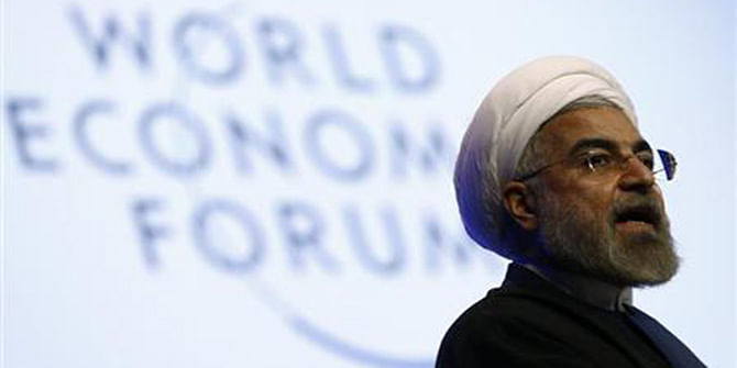 Iran's President Hassan Rouhani speaks during a session at the annual meeting of the World Economic Forum (WEF) in Davos January 23. Photo: Reuters 