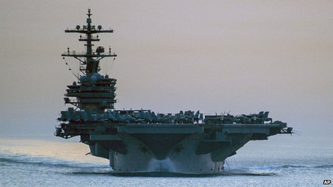 The USS George HW Bush has been sent to the Gulf by the US along with two other military vessels
