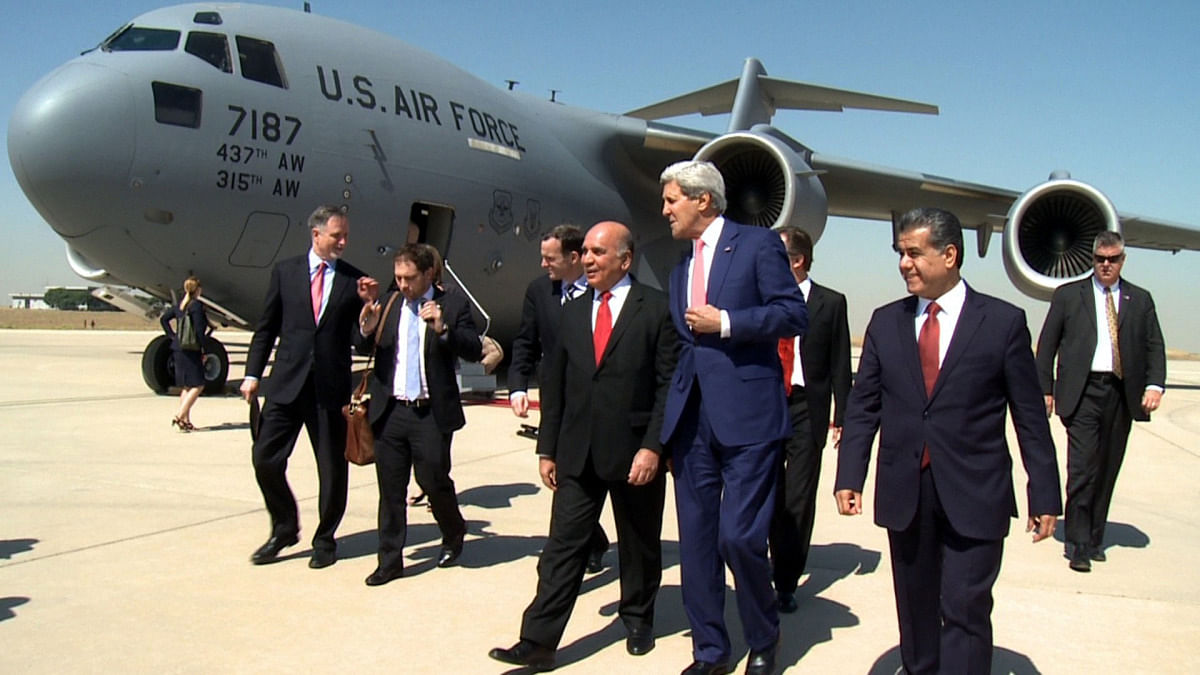 US Secretary of State John Kerry visits Iraq in June 2014. Photo taken from Time magazine