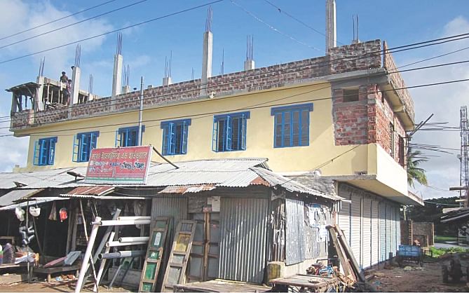 Even built a two-storey building on graves. Photo: Star