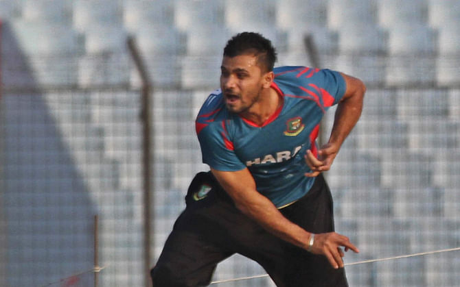 A TIGER AT HEART: Mashrafe Bin Mortaza is up against the twin challenge of leading the ODI team and staying fit throughout the series against Zimbabwe starting today, as the paceman begins his second stint as captain. PHOTO: ANURUP KANTI DAS