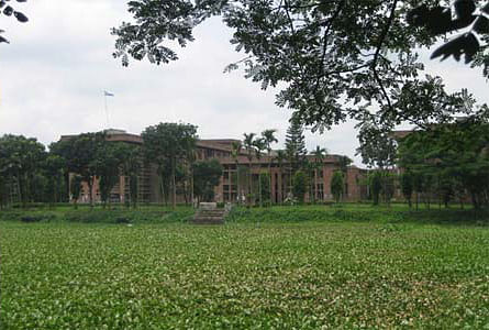 A view of Maulana Bhashani Hall of Jahangirnagar University.   