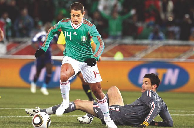 Chicharito: The pacey “Little Pea” is set to test some of the toughest backlines in  the world.