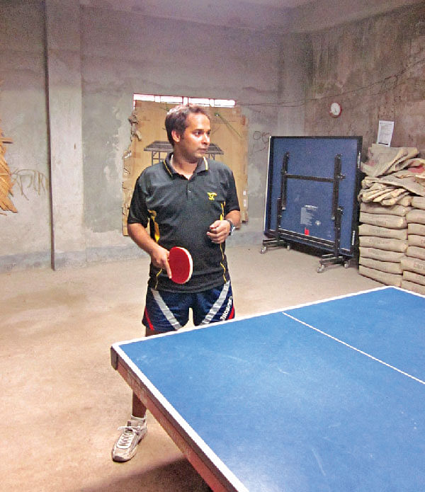 Riaz Mahmud Rocky, table tennis champion at the Narail Table Tennis Academy.