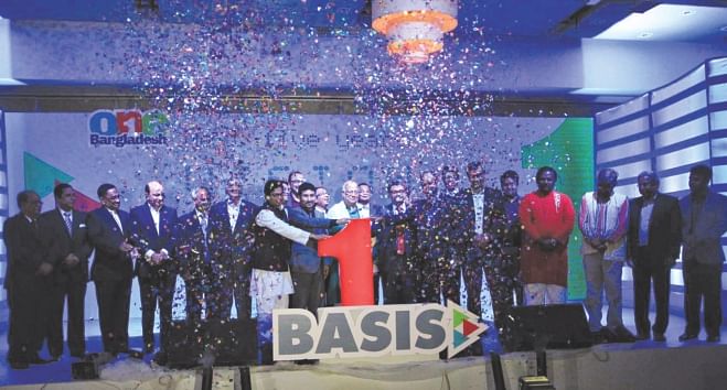 Finance Minister AMA Muhith inaugurates BASIS's One Bangladesh Campaign, Radisson hotel in Dhaka yesterday. Photo: Star