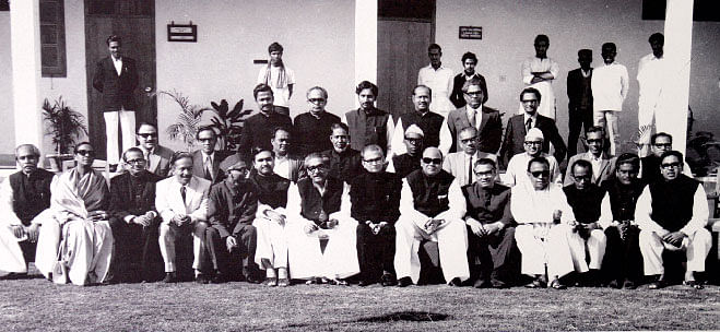 Bangabandhu and his cabinet after the Liberation War. Photo Courtesy: Simin Hossain Rimi
