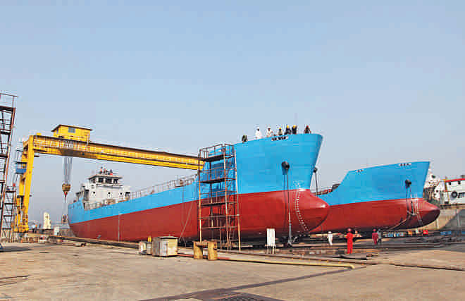 New smaller ships and cargo carriers are needed to transport goods and other raw materials. Photo: Prabir Das