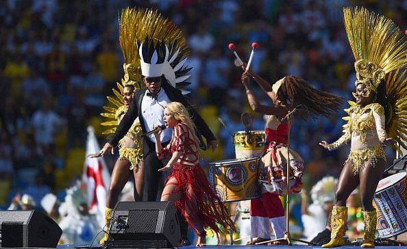 Singer Shakira performs during the closing ceremony prior to the 2014 FIFA World Cup Brazil Final match between Germany and Argentina at Maracana on July 13, 2014 in Rio de Janeiro, Brazil. Photo: Getty Images