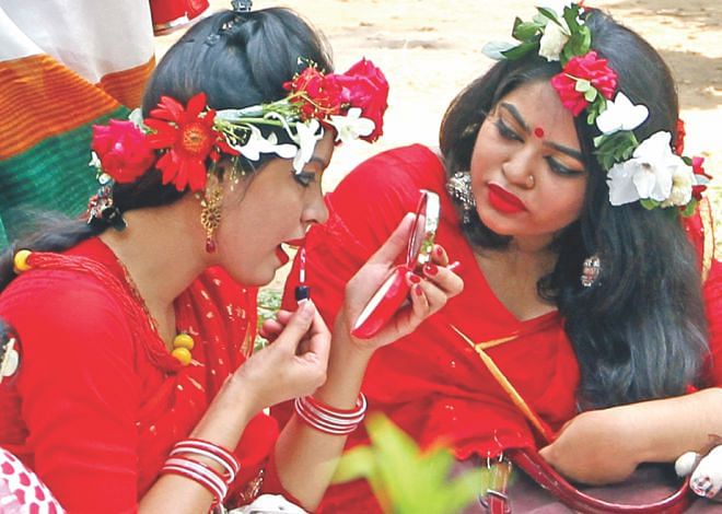 Just being celebratory: a typical Pahela Boishakh. Photo: Prabir Das