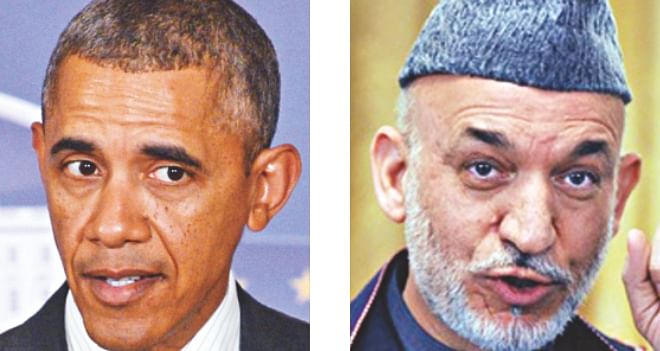 Barack Obama                       .........................                        Hamid Karzai