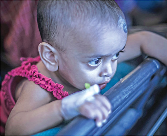 Sadia  just turned 1 last week.  She has a tumor growing on top of her kidney; it is a tumor of the nervous system.  She is receiving treatment which is very effective and is very likely to be cured. Photo: Arif Hafiz