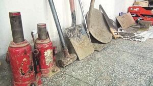 Tools that were used for digging the tunnel. Photo: Star