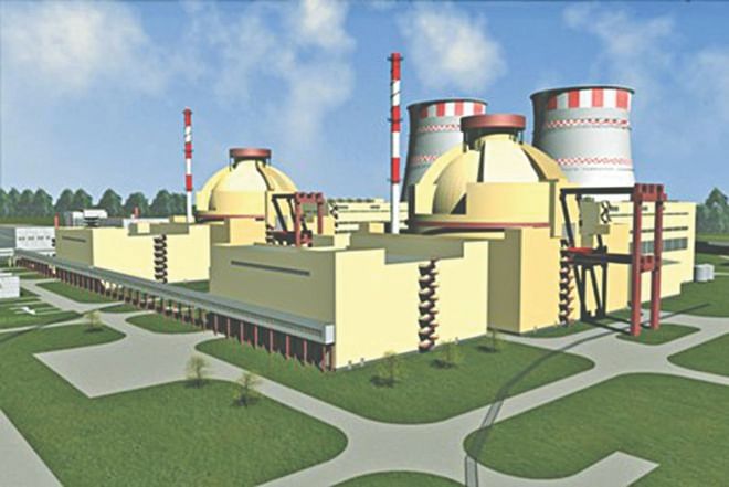Computer generated image of Ruppur Nuclear Power Plant.