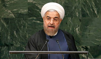 Iranian President Hassan Rouhani addresses the 69th United Nations General Assembly at the United Nations Headquarters in New York on September 25, 2014. Photo: REUTERS/File