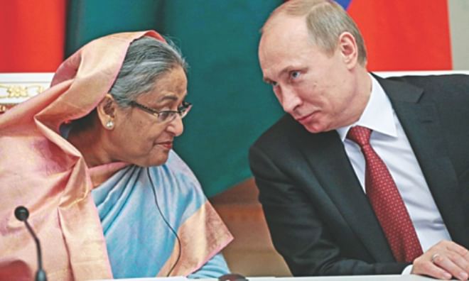Russian President Vladimir Putin on January 15 met the prime minister of Bangladesh for talks that included the signing of a $1 billion arms contract. Bangladesh's biggest ever arms contract since Independence.