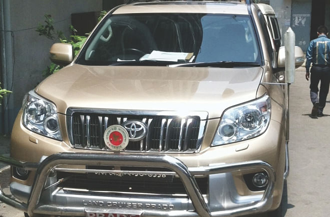 The LGRD state minister uses this flashy sport utility vehicle, , which was bought with money from a project that was not allowed to buy cars.  Photo: Star