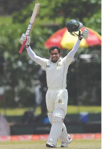 Skipper Mushfiqur Rahim became the first Bangladeshi player to hit a double century in Test Cricket against Srilanka. His exact 200 helped Bangladesh to draw the first test.