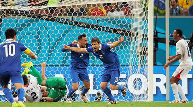 Greece's Sokratis Papastathopoulos - holder of a record-breaking title thanks to one World Cup goal. Photo: Getty Images