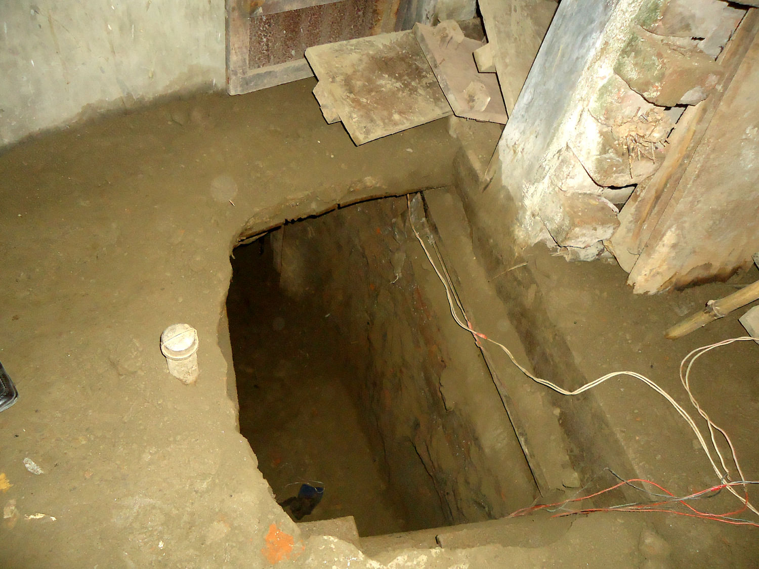 Robbers took away Tk 16.40 crore by digging a tunnel into the bank's vault in Isa Khan Road of Rathkhola area in the district town.  Star file photo