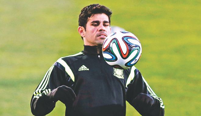 Diego Costa: The talisman for Spain will have to endure volatile jeers if by any twist of fate Spain meets Brazil.