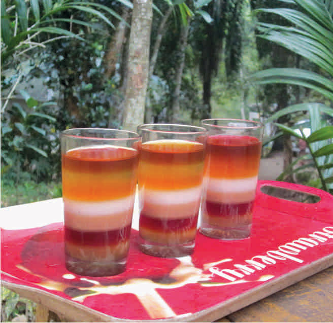 Seven coloured tea from Lawachara forest  outside Sreemangal. Photo: Andrew Eagle