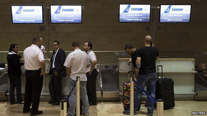 The abrupt flight cancellations in Tel Aviv have left some passengers stranded