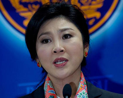 Thailand's Prime Minister Yingluck Shinawatra talks to media during a press conference in Bangkok, Thailand Wednesday, May 7. Photo: AP