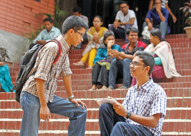 First year at the university is the time to make friends. Photo: Prabir Das