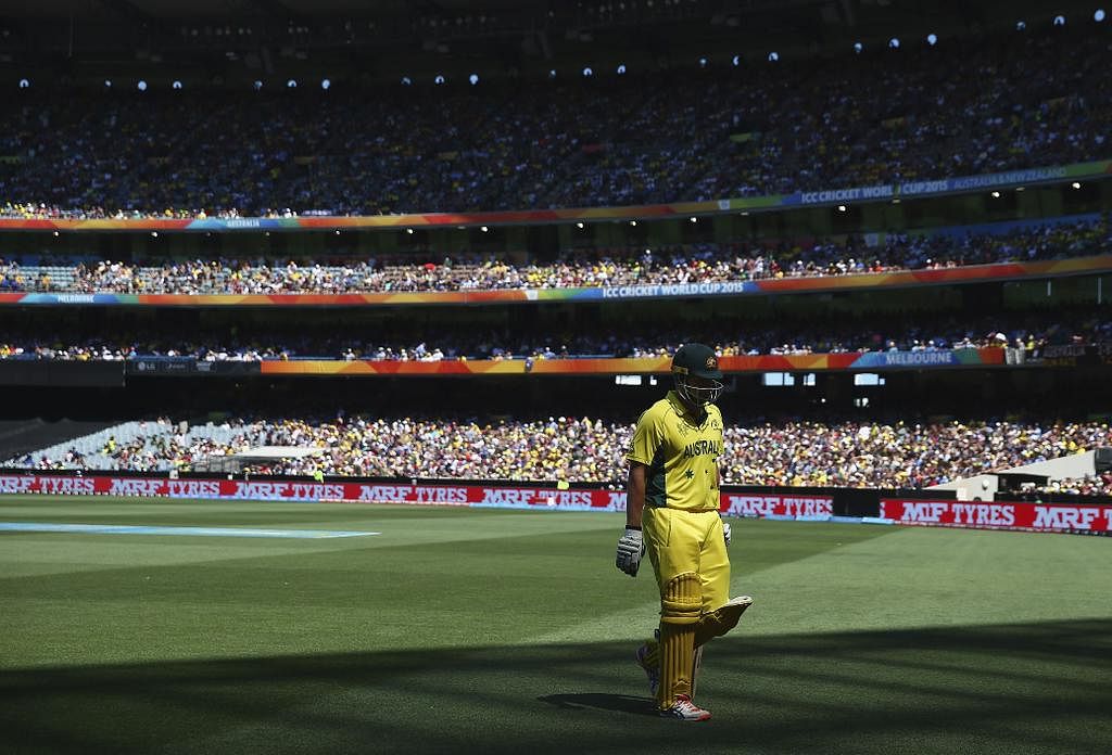 Australia batsman Shane Watson goes back to pavillion for a duck against England. Photo: Cricket Australia