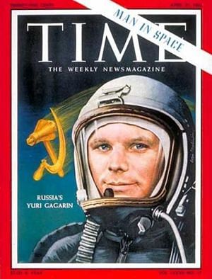 Yuri Gagarin on Time's Cover Page