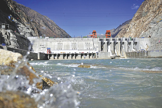 The Zangmu Hydropower Station at Lhoka in southwest China's Tibet region, has begun generating electricity. The latest dam development on Himalayan rivers has prompted concern in neighbouring India. Photo taken on Sunday. Photo: AFP