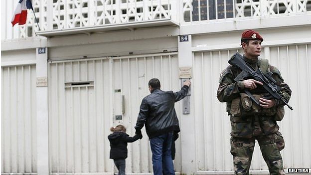 Troops were being deployed outside Jewish schools and synagogues. Photo: Reuters/BBC