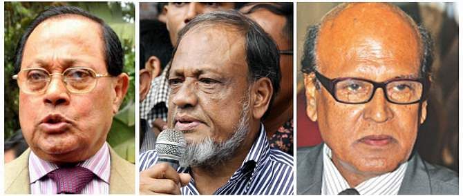 L-R: Moudud Ahmed, Rafiqul Islam Mia and Khandaker Mahbub Hossain