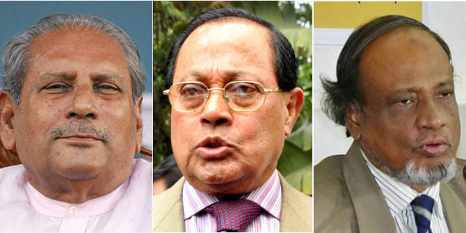 MK Anwar, Moudud Ahmed and Rafiqul Islam Mia